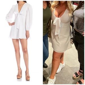 Gianni Bini Annabelle Bow Long Sleeve Mini Dress. Perfect for bridal wardrobe.